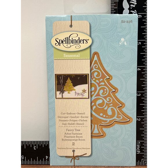 NIP S2-236 Spellbinders Seasonal Fancy Tree Cut & Emboss Stencil CHRISTMAS - Picture 1 of 3